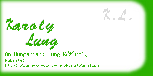 karoly lung business card